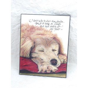 Dog Art Print 11" by 14"  With Message By Artist Lori Voskuil Dutter
